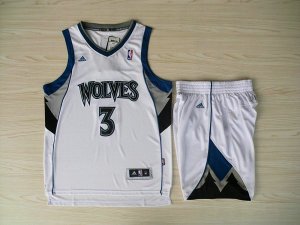 Maillot De Basket Minnesota Timberwolves Stephon Marbury 3 Tissus Sportif Fans Edition Blanc Survetement